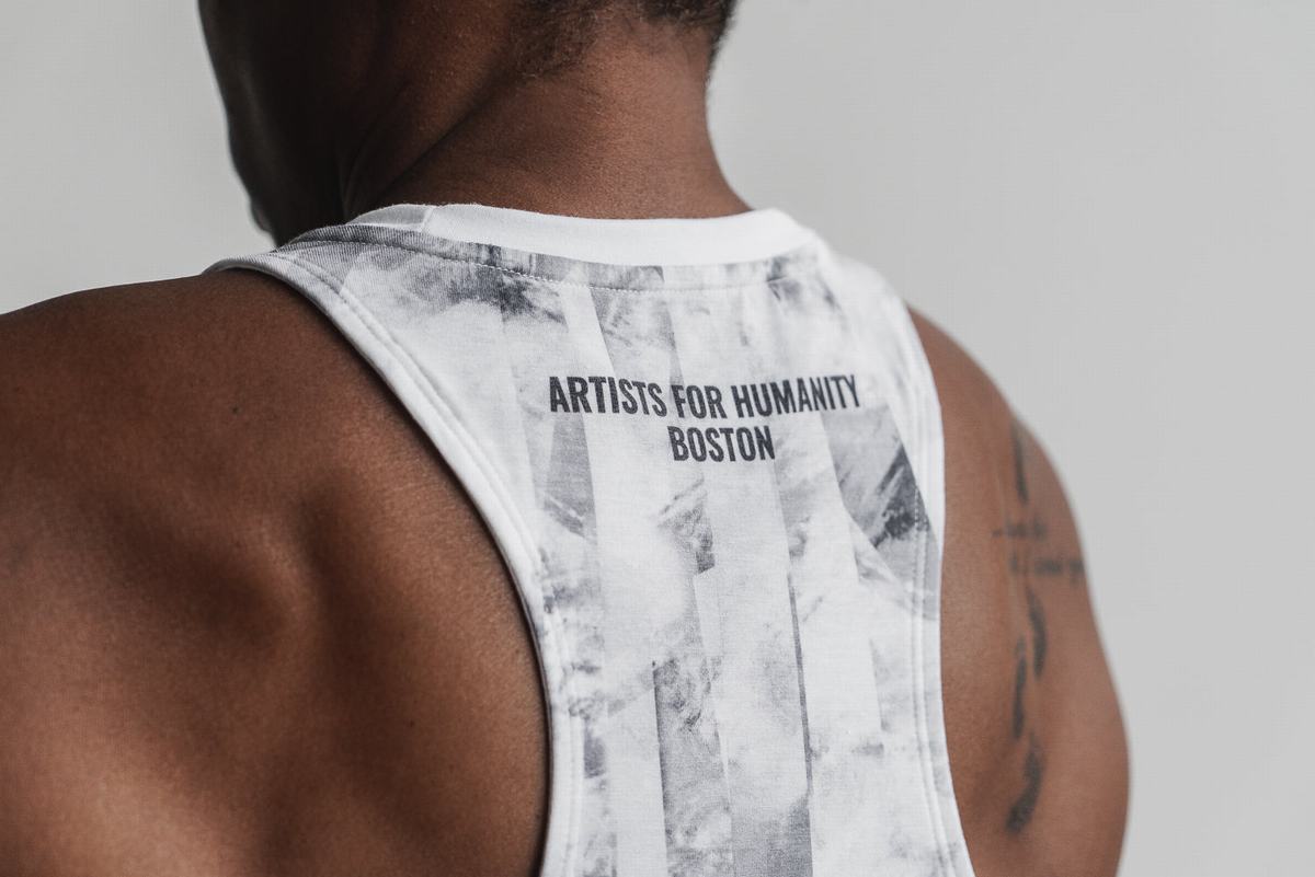 Nobull High-Neck Artists For Humanity Tank Linne Dam Vita Svarta | VY2438065