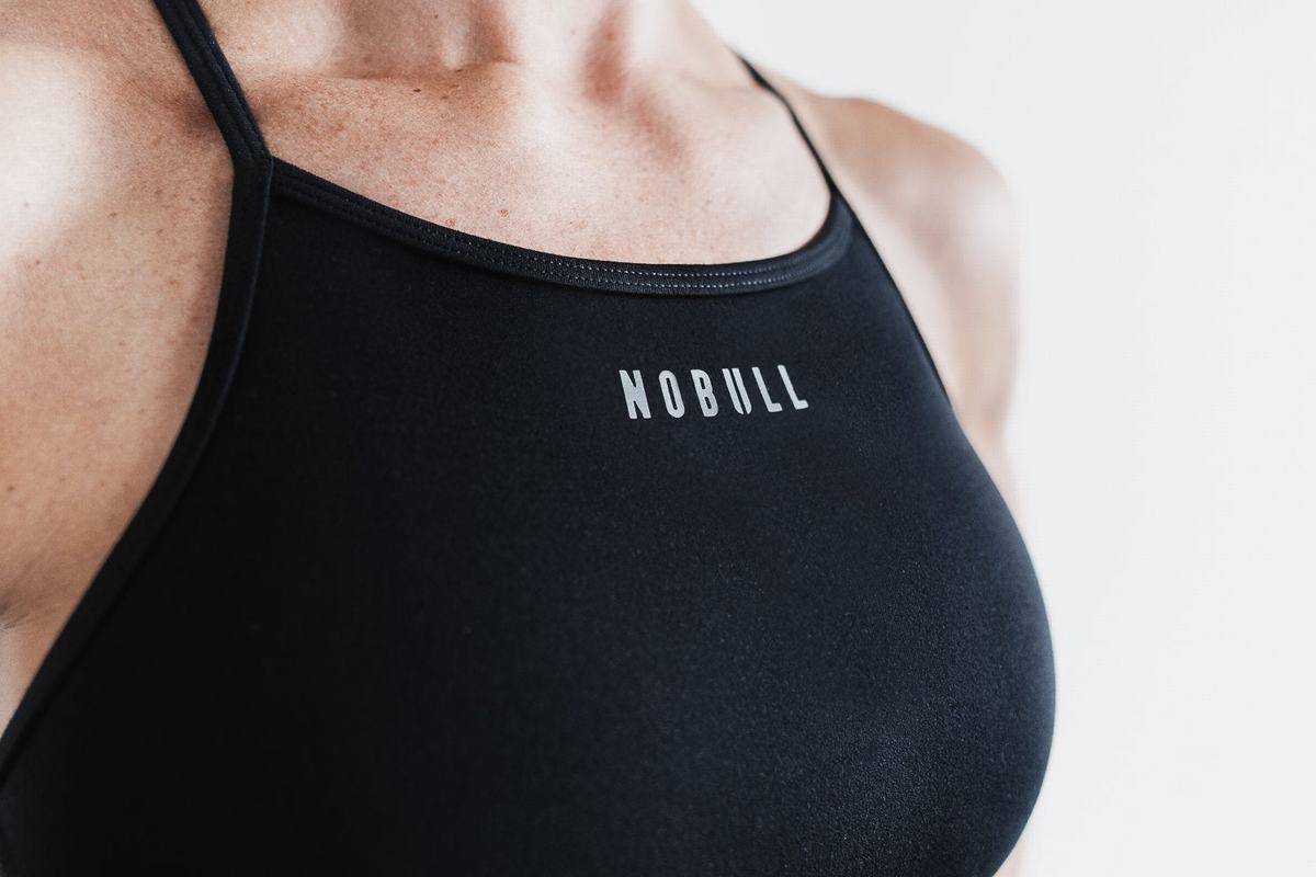 Nobull High-Neck Matte Sport-BH Dam Svarta | DG3617204