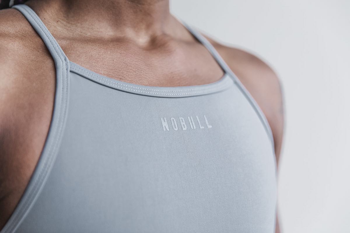 Nobull High-Neck Sport-BH Dam Grå | WI3425187