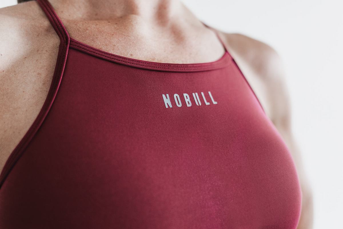 Nobull High-Neck Sport-BH Dam Röda | JI5762083