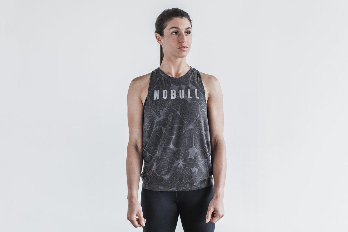 Nobull High-Neck Tank Linne Dam Grå | YT0796843