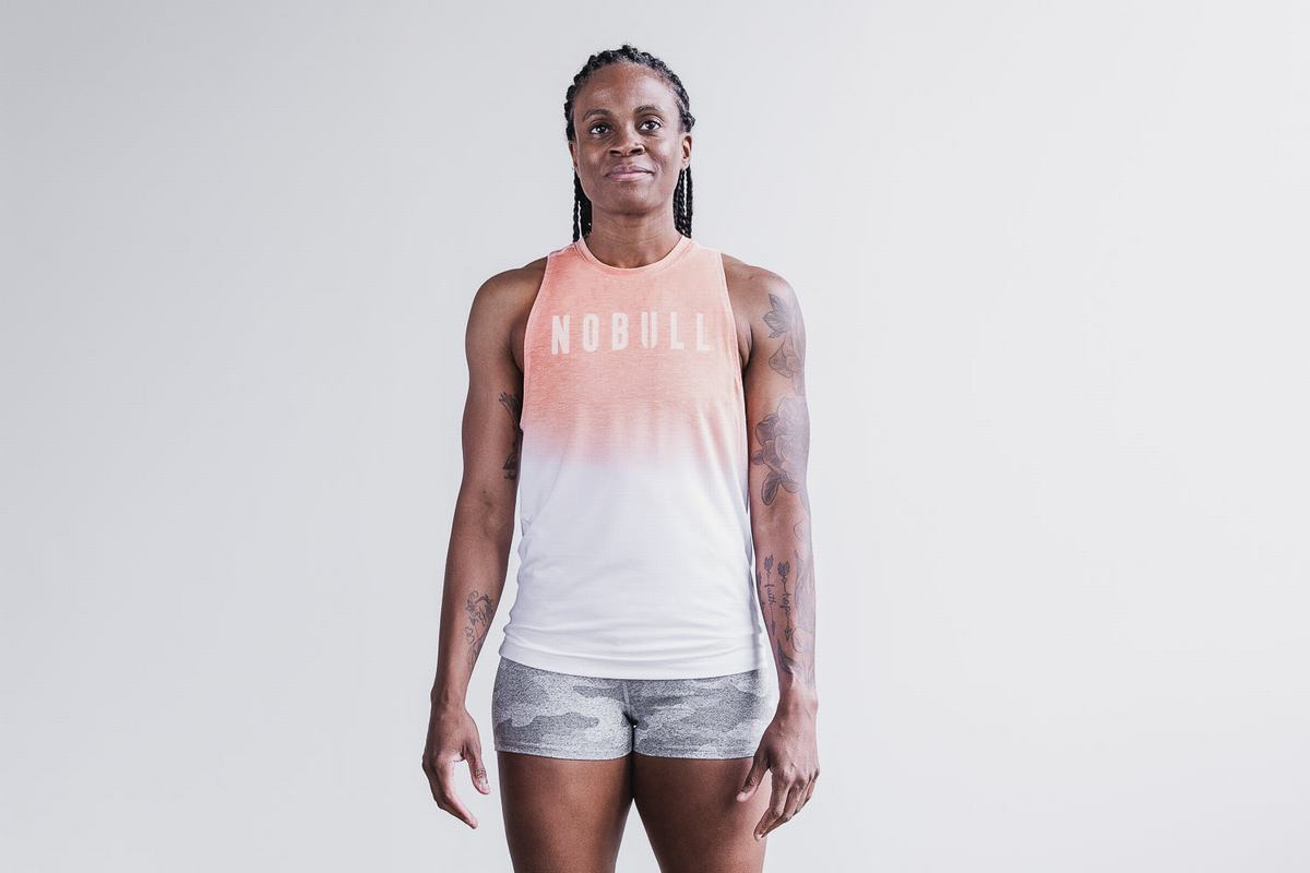 Nobull High-Neck Tank Linne Dam Korall | BS2514076