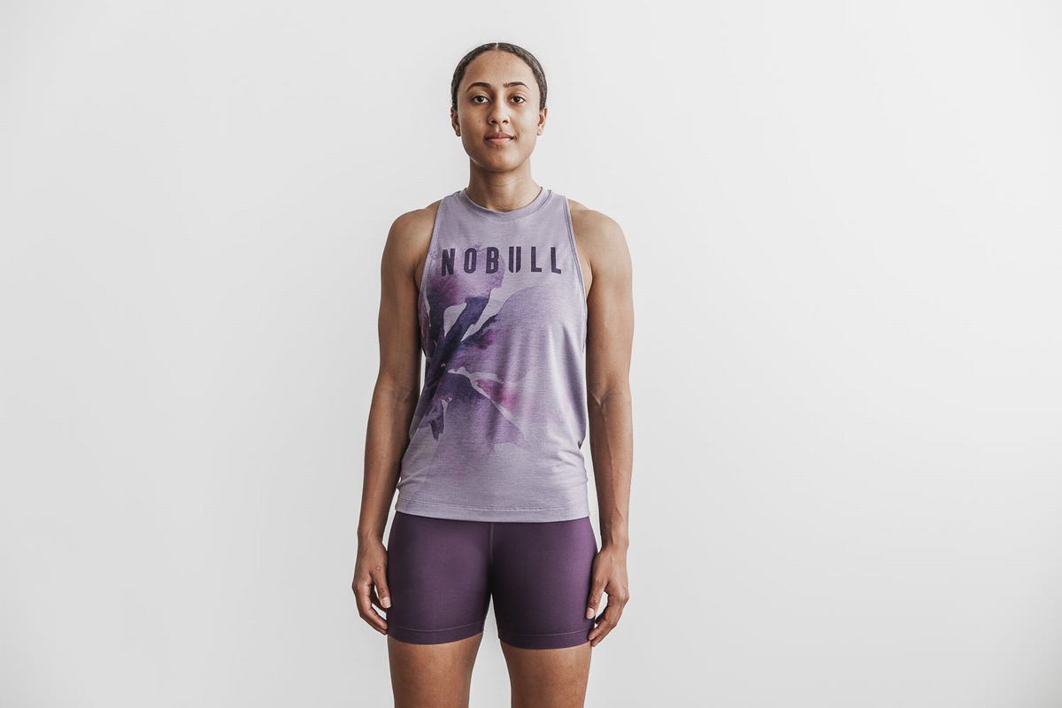 Nobull High-Neck Tank Linne Dam Lavendel | MN7490216