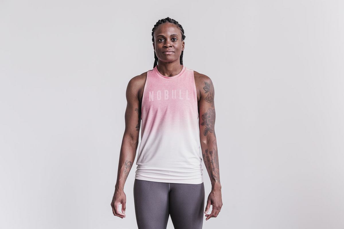 Nobull High-Neck Tank Linne Dam Rosa | AH1460359