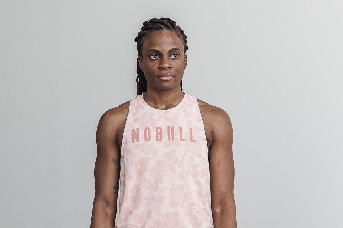 Nobull High-Neck Tank Linne Dam Rosa Rosa | AF5716843