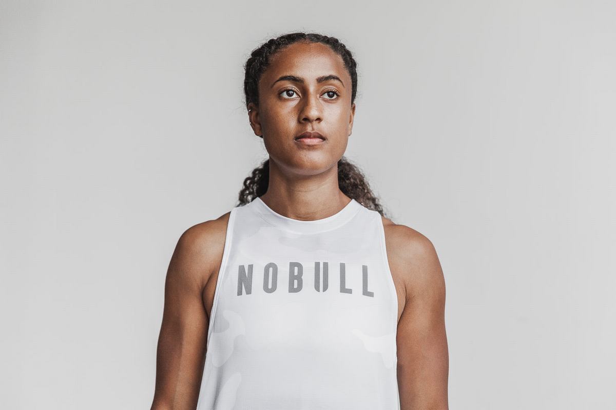 Nobull High-Neck Tank Linne Dam Vita Camo | LI8106325