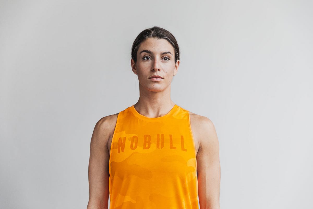 Nobull High-Neck Tank Neon Linne Dam Orange Camo | MQ4217058