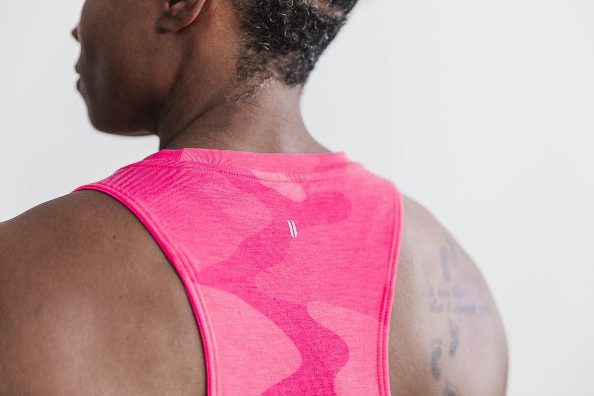 Nobull High-Neck Tank Neon Linne Dam Rosa Camo | YR0572638