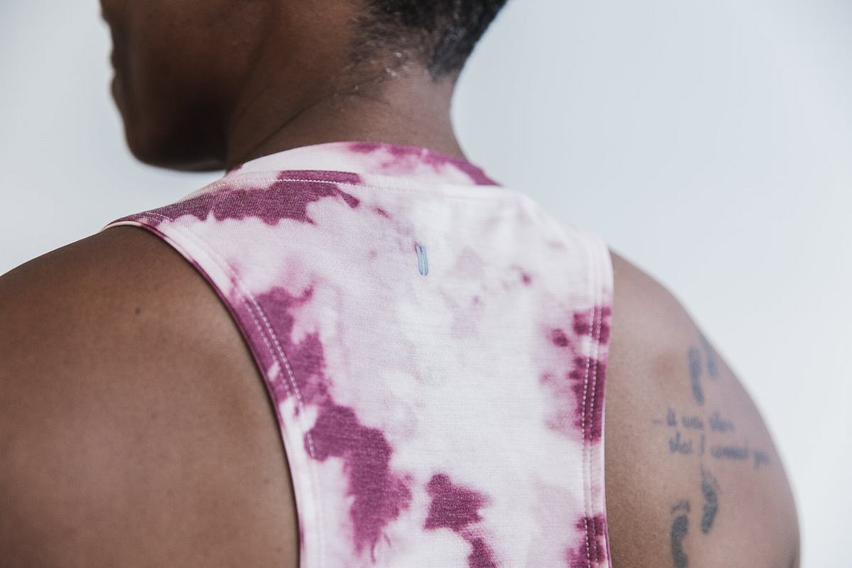 Nobull High-Neck Tank Tie-Dye Linne Dam Rosa Mörkröda | IF4720698