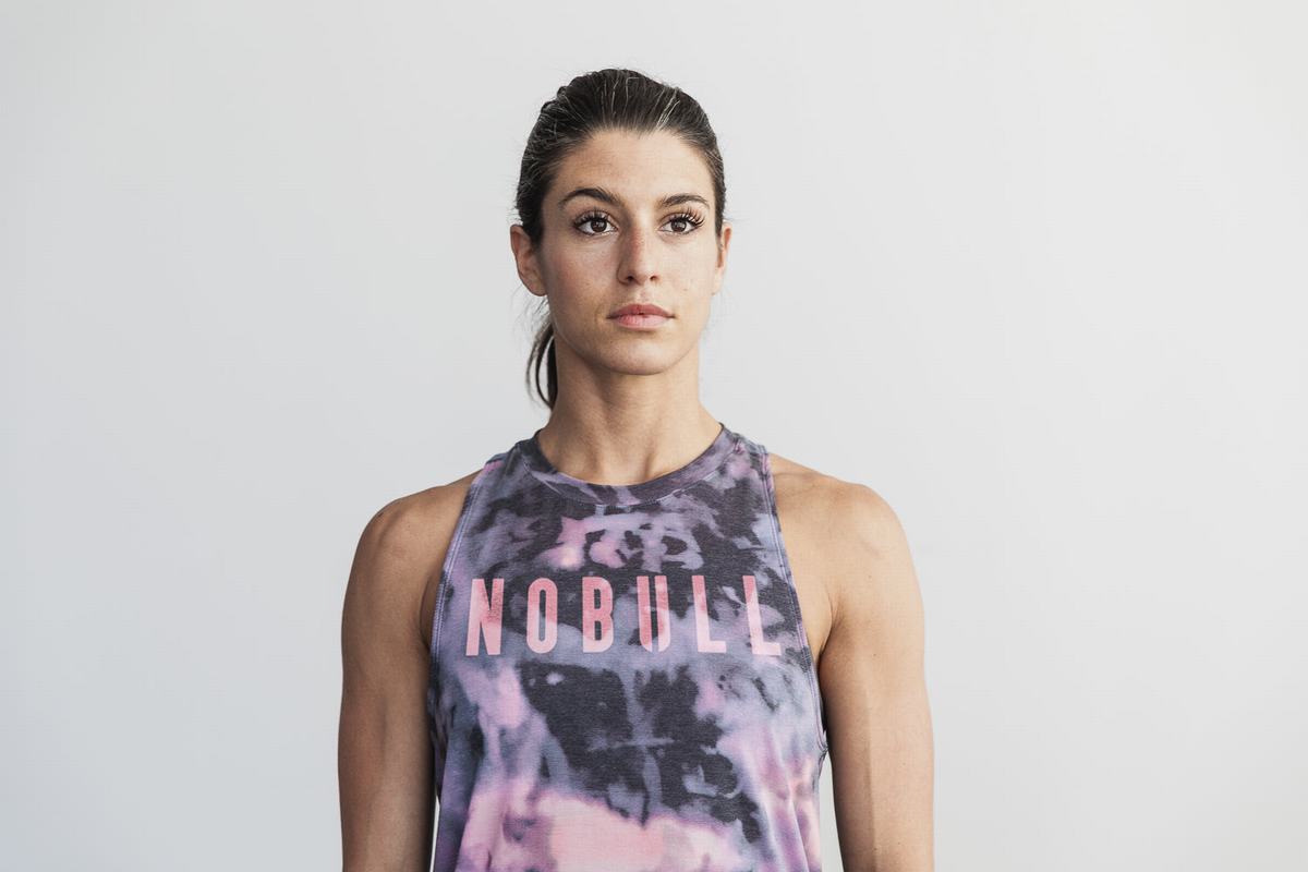 Nobull High-Neck Tank Tie-Dye Linne Dam Rosa Svarta | JB8401329