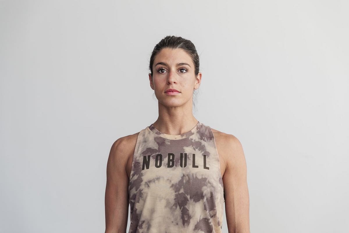 Nobull High-Neck Tank Tie-Dye Linne Dam Bruna | NC9345716