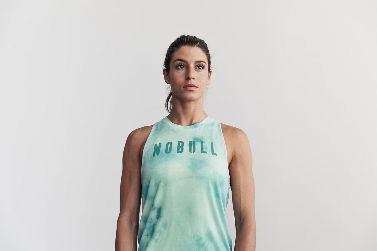 Nobull High-Neck Tank Tie-Dye Linne Dam Ljusturkos | UE8672359