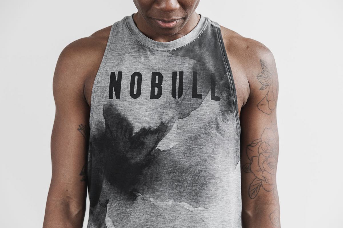 Nobull High-Neck Tank Träningslinne Dam Grå | ZU5784136