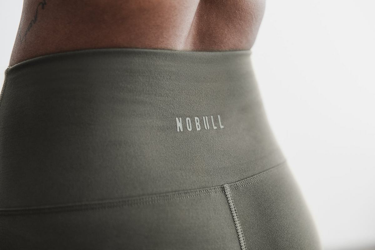 Nobull High-Rise Crop Matte Strumpbyxor Dam Olivgröna | JD4295108