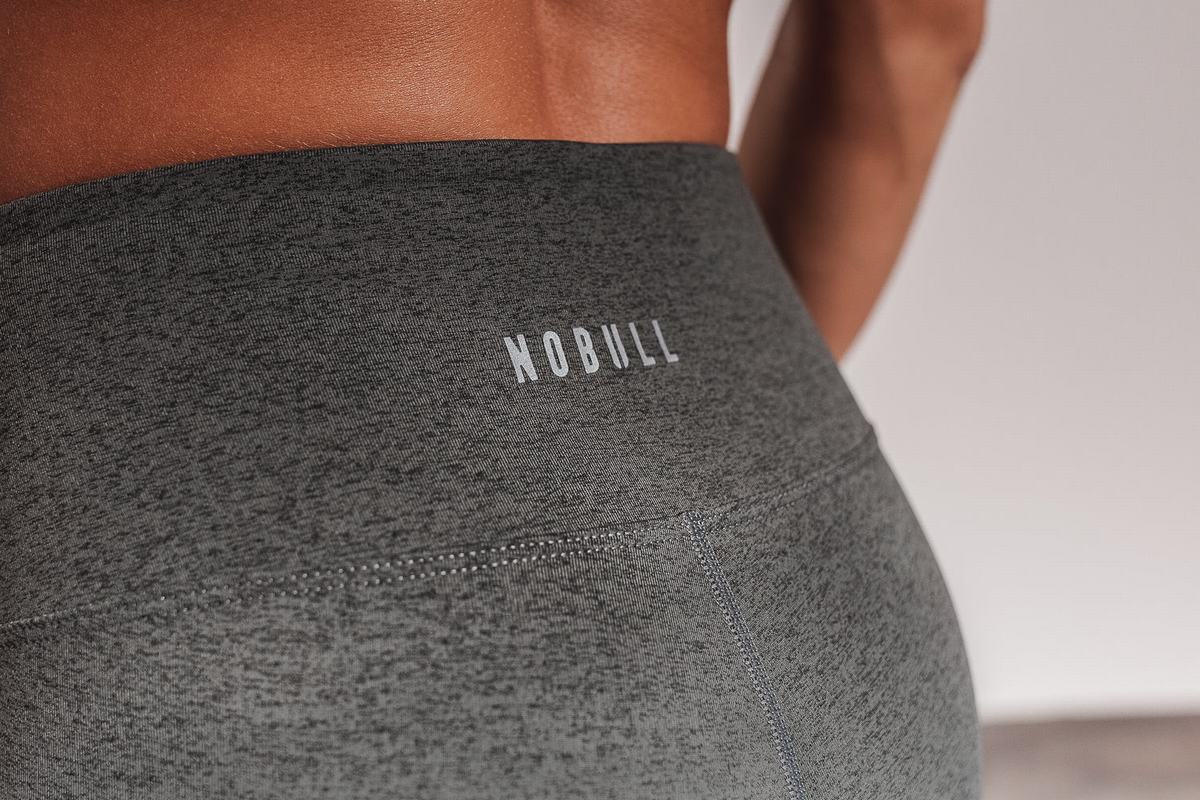 Nobull High-Rise Crop Plush Heather Strumpbyxor Dam Grå | JA1458729