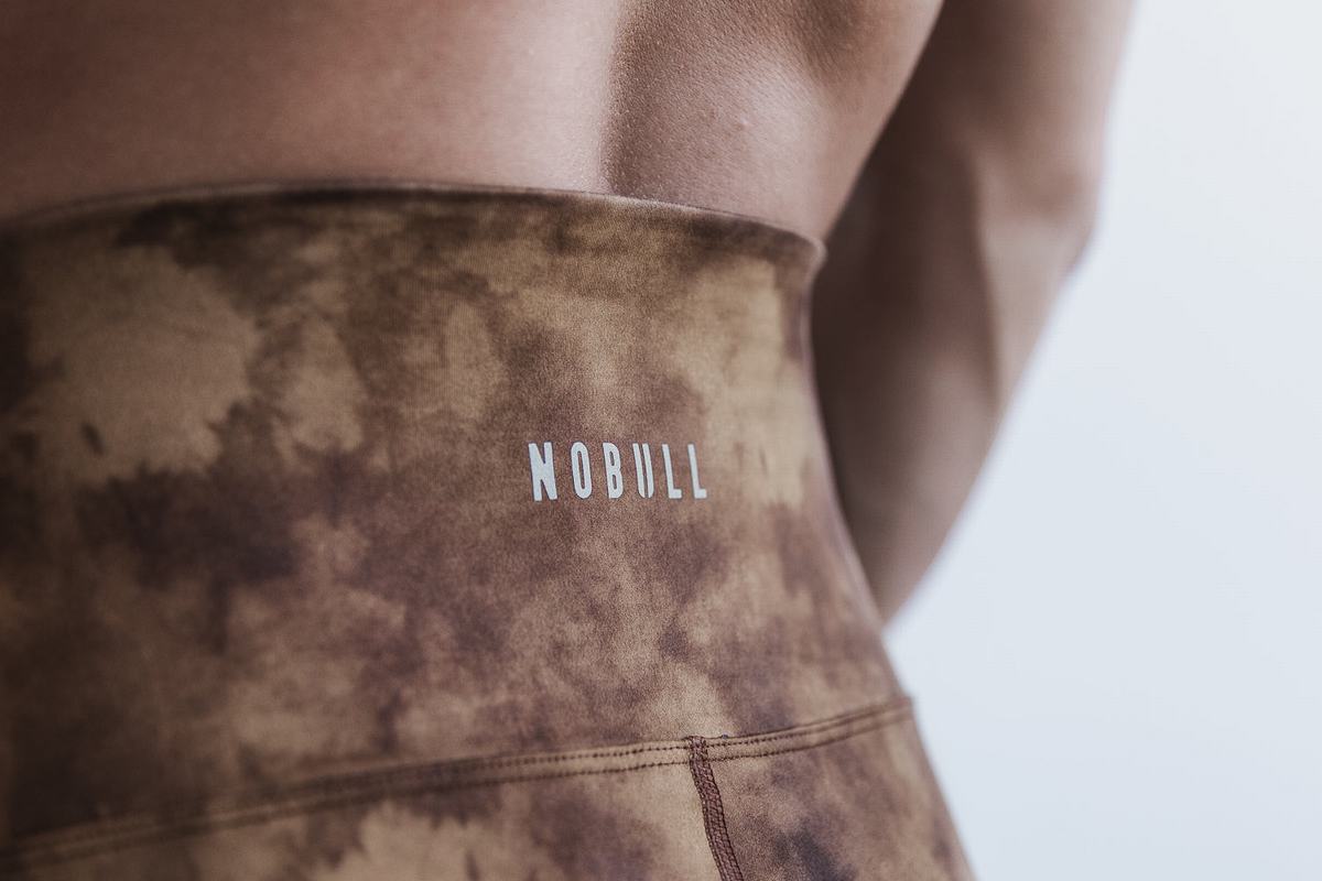 Nobull High-Rise Crop Tie-Dye Strumpbyxor Dam Bruna | PO4870625