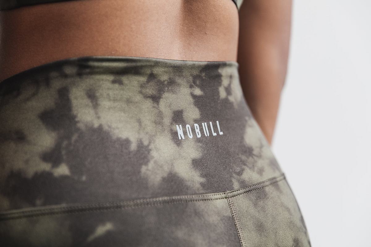 Nobull High-Rise Crop Tie-Dye Strumpbyxor Dam Mörkgrå | ZJ0162387