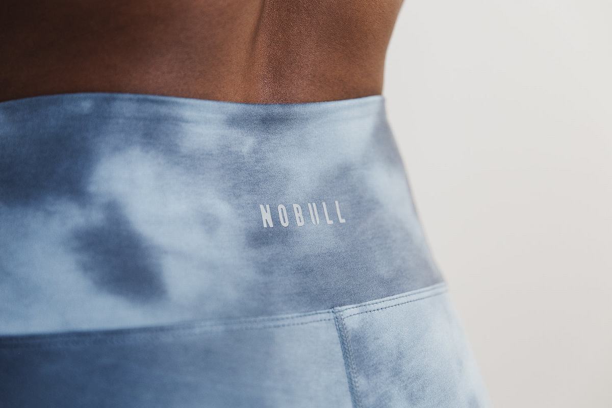 Nobull High-Rise Tie-Dye Strumpbyxor Dam Blå | NS7643109