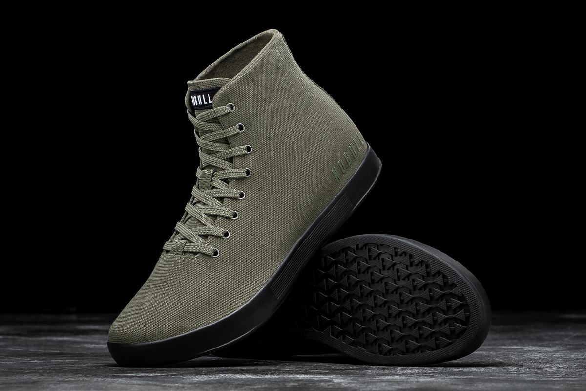 Nobull High-Top Canvas Trainer Skor Dam Mörkgröna Svarta | BL3807194