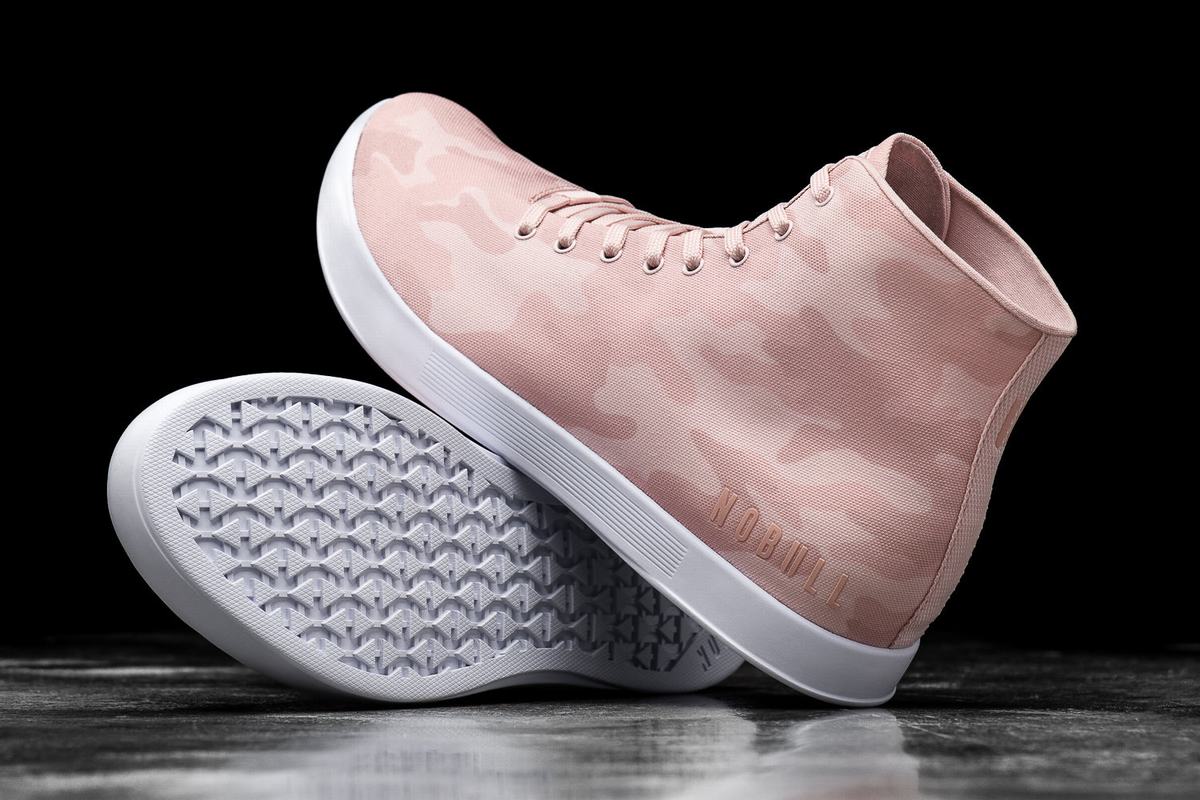 Nobull High-Top Canvas Trainer Skor Dam Rosa Camo | DU6759481