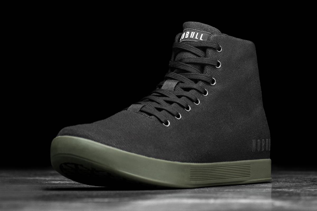 Nobull High-Top Canvas Trainer Skor Dam Svarta Mörkgröna | HT4138260