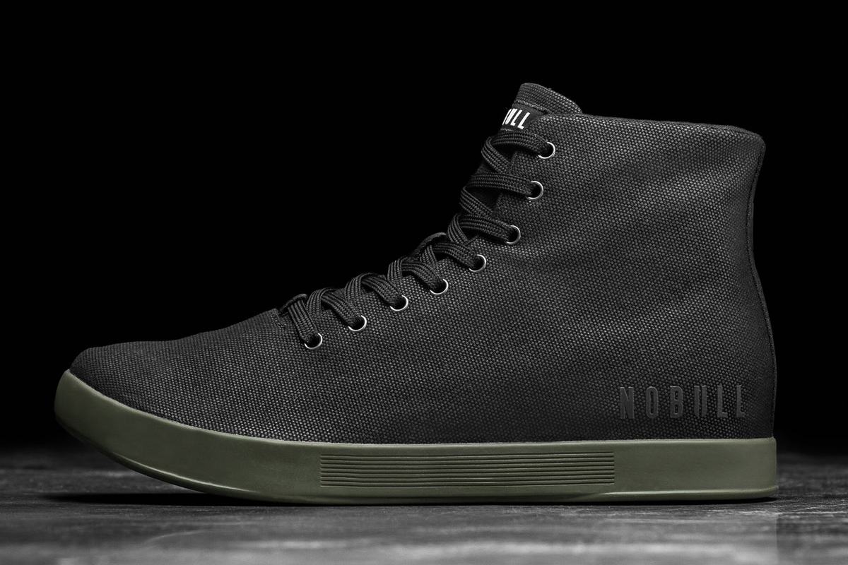 Nobull High-Top Canvas Trainer Skor Dam Svarta Mörkgröna | HT4138260