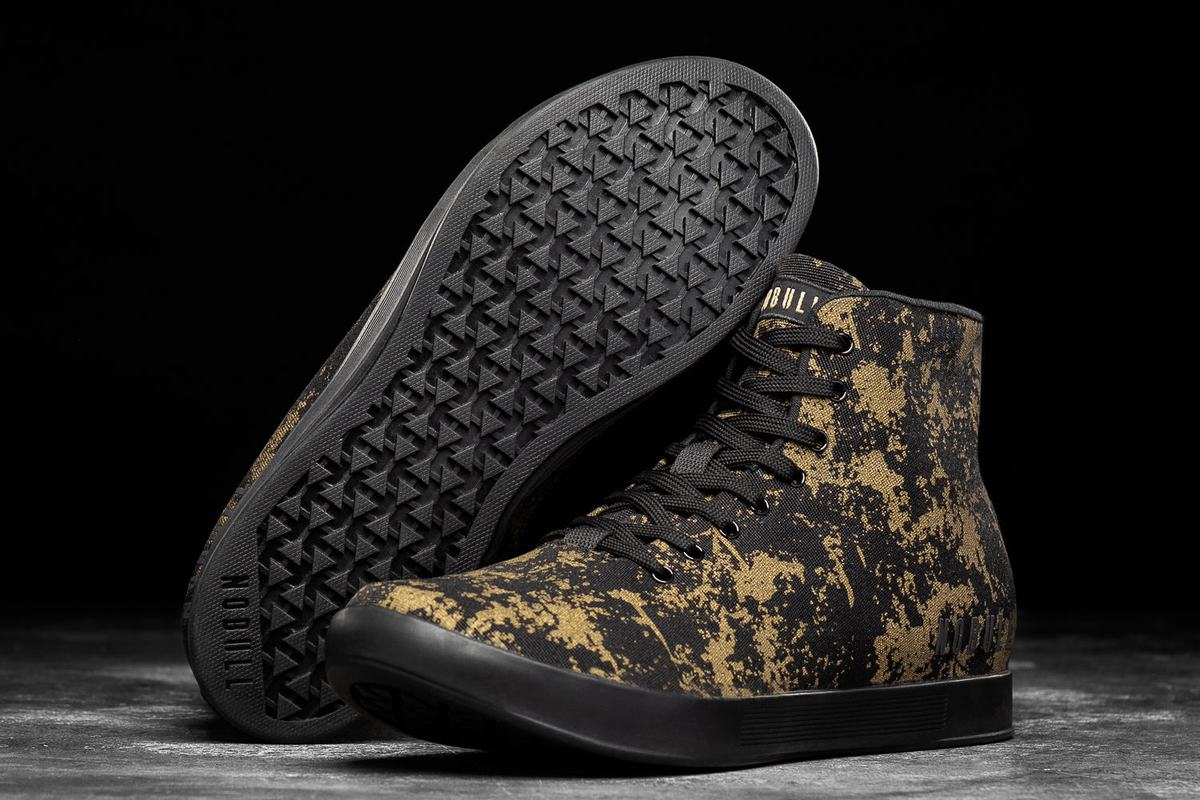 Nobull High-Top Canvas Trainer Skor Dam Guld Svarta | RX6593180