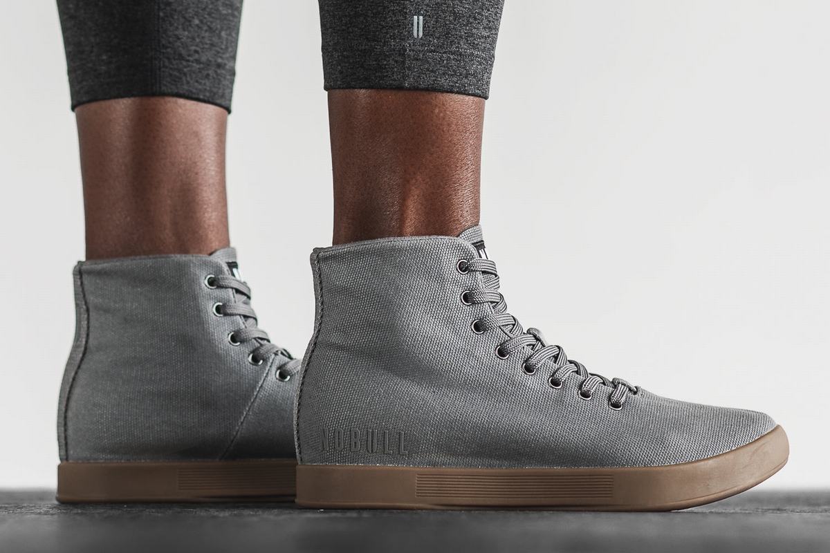 Nobull High-Top Canvas Trainer Skor Dam Mörkgrå | VI2076385