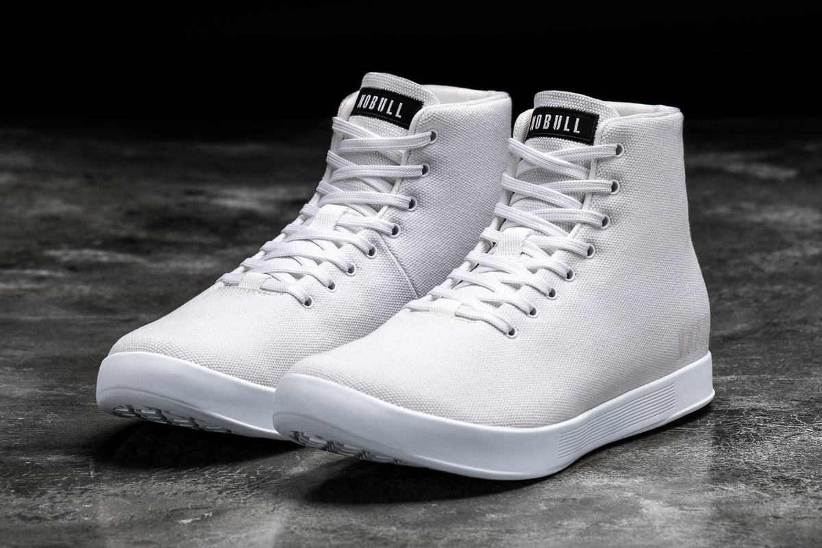 Nobull High-Top Canvas Trainer Skor Herr Vita | TB0376185