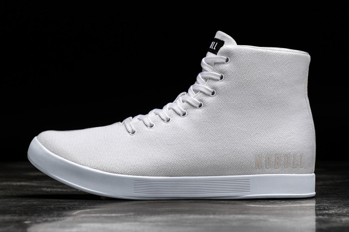 Nobull High-Top Canvas Trainer Skor Herr Vita | TB0376185