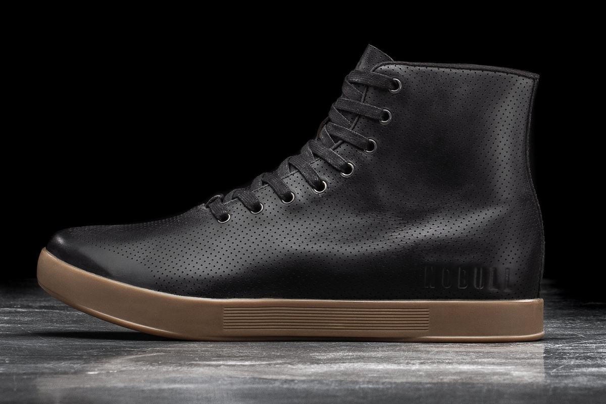 Nobull High-Top Leather Trainer Skor Dam Svarta | CP6895432