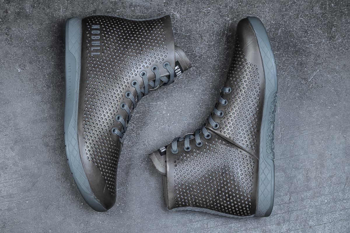 Nobull High-Top Leather Trainer Skor Dam Grå | KM9073156