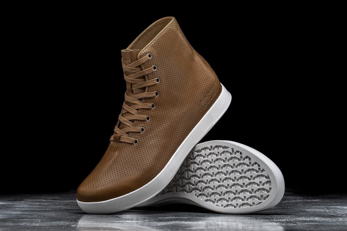 Nobull High-Top Leather Trainer Skor Dam Bruna | US0845297