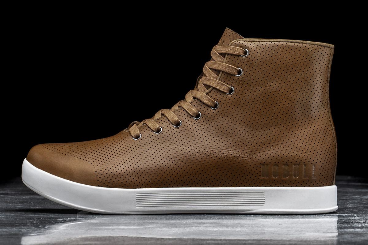 Nobull High-Top Leather Trainer Skor Dam Bruna | US0845297