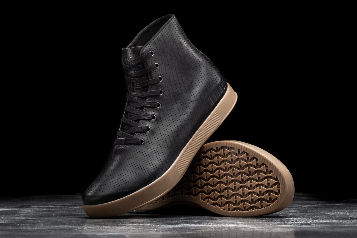 Nobull High-Top Leather Trainer Skor Herr Svarta | QS3764098