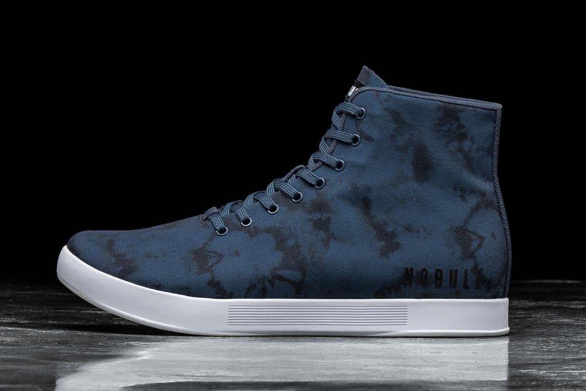 Nobull High-Top Tie-Dye Canvas Trainer Skor Herr Marinblå | ED4132570