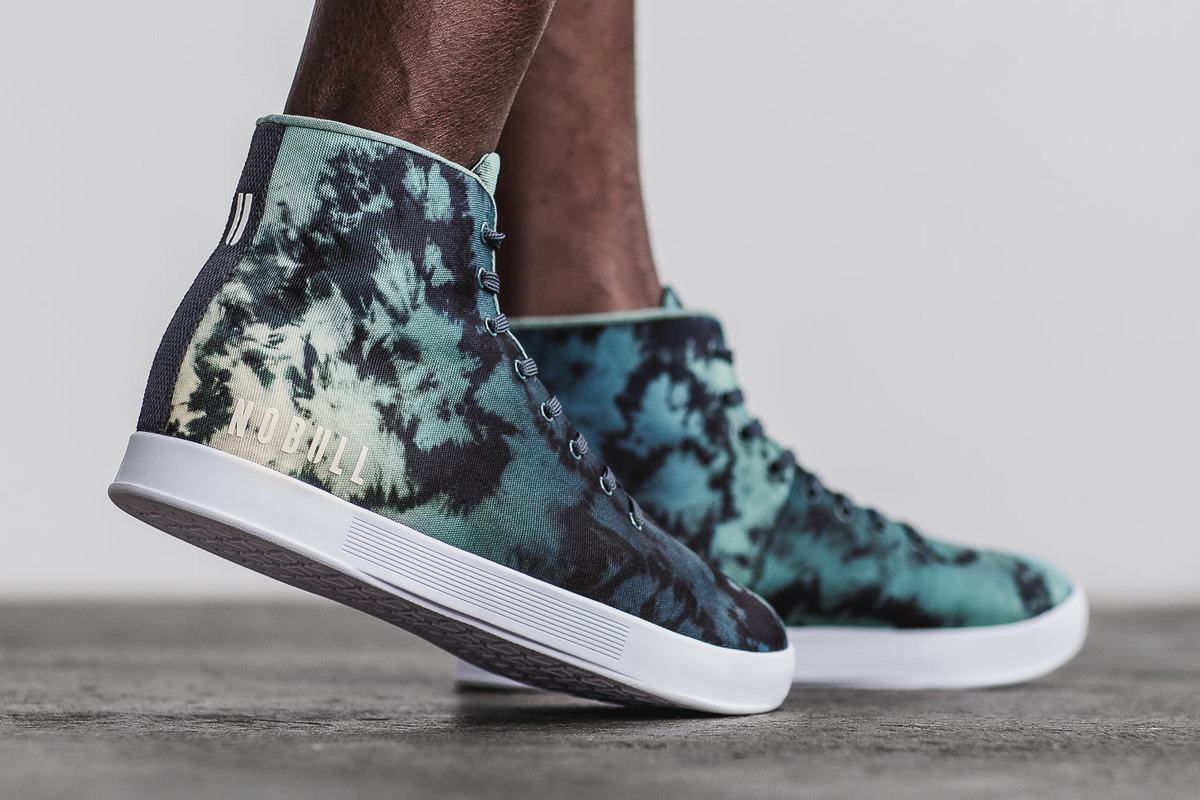 Nobull High-Top Tie-Dye Canvas Trainer Skor Herr Turkos | IO8402361