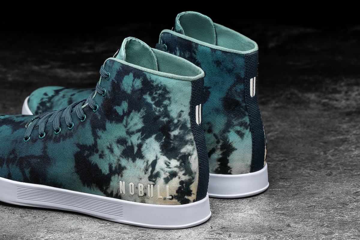 Nobull High-Top Tie-Dye Canvas Trainer Skor Herr Turkos | IO8402361