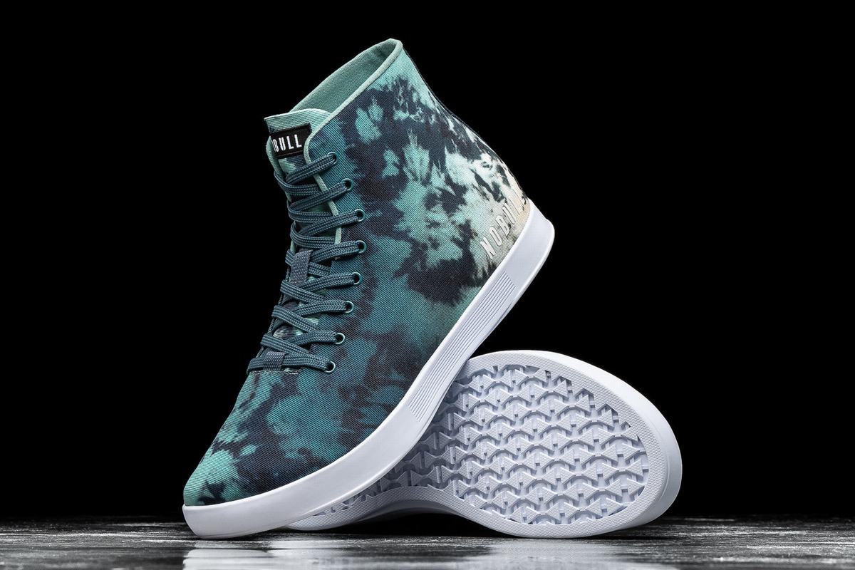 Nobull High-Top Tie-Dye Canvas Trainer Skor Herr Turkos | IO8402361