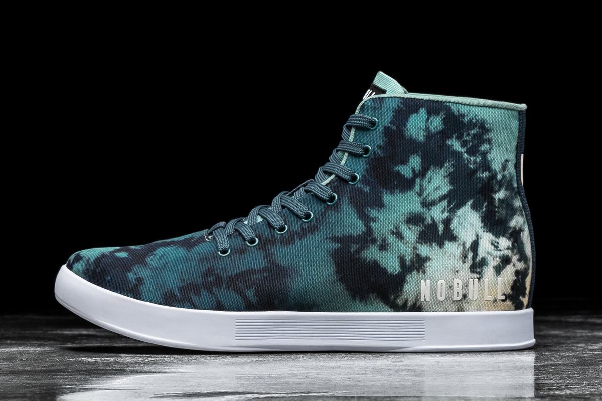 Nobull High-Top Tie-Dye Canvas Trainer Skor Herr Turkos | IO8402361