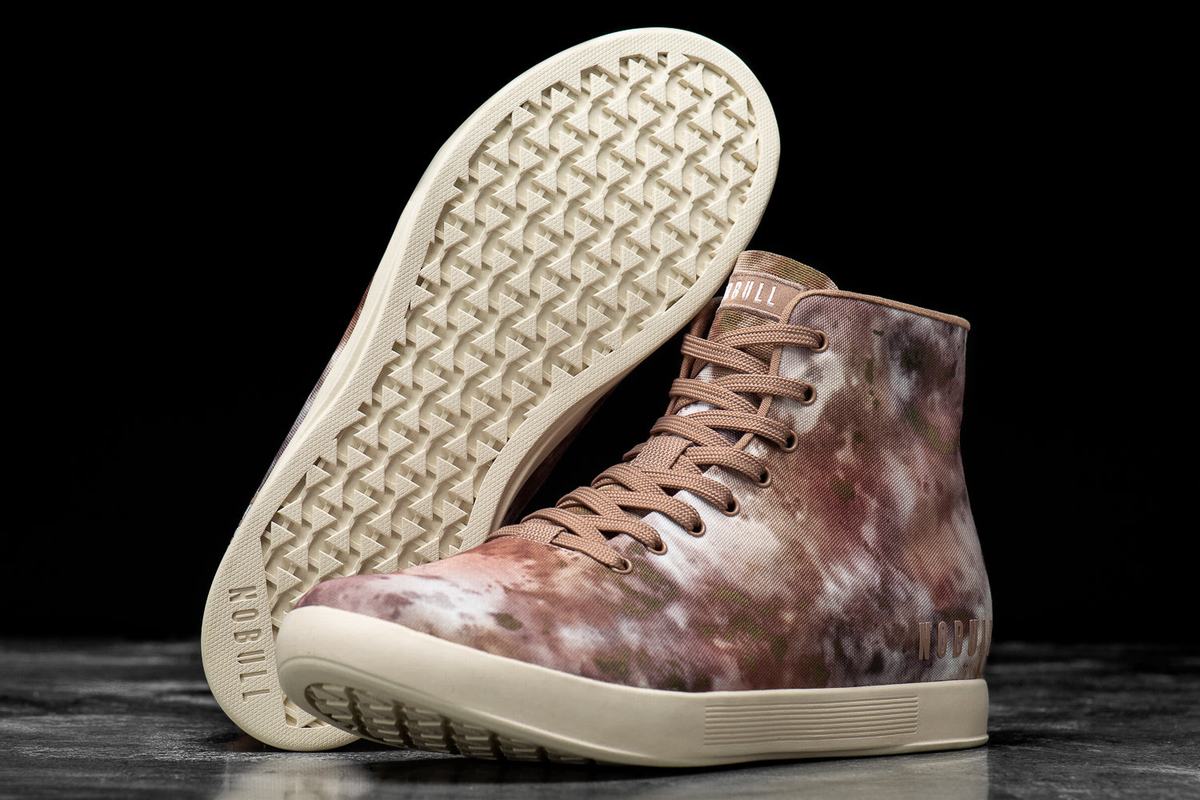 Nobull High-Top Tie-Dye Canvas Trainer Skor Dam Bruna Khaki | LV7356209