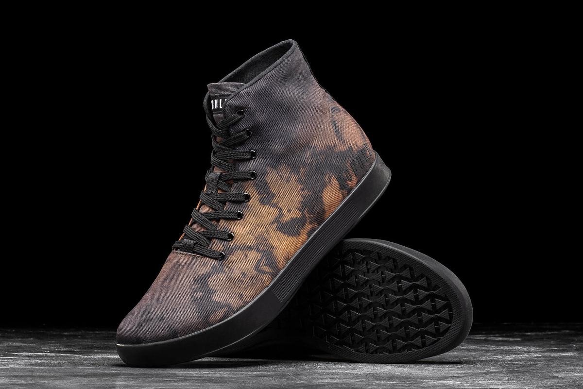 Nobull High-Top Tie-Dye Canvas Trainer Skor Herr Toffee | NF7813906