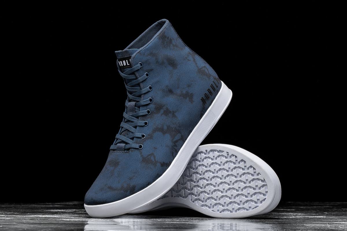 Nobull High-Top Tie-Dye Canvas Trainer Skor Dam Marinblå | PC7643508