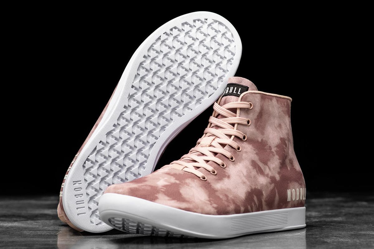 Nobull High-Top Tie-Dye Canvas Trainer Skor Dam Rosa | RO9345180