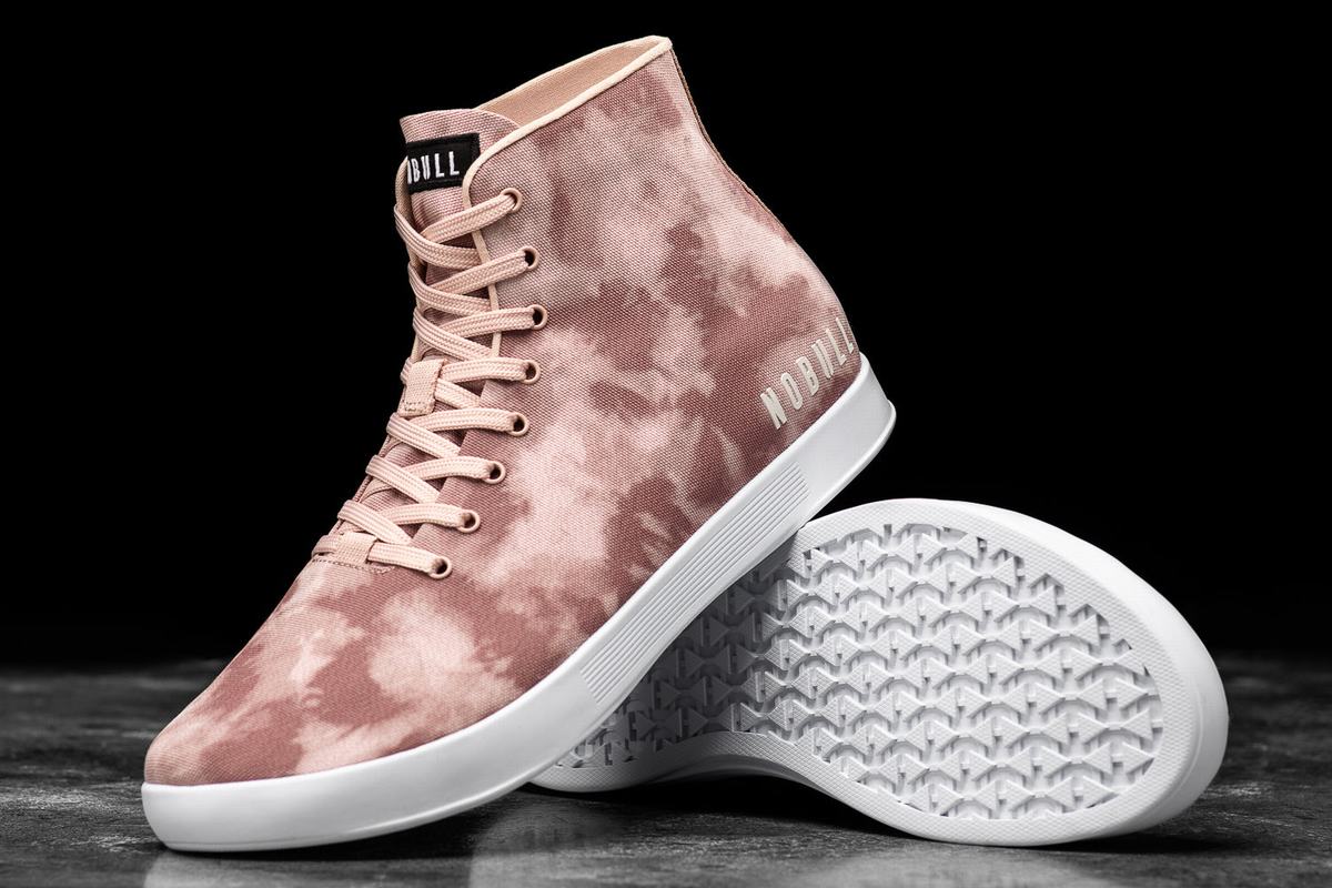 Nobull High-Top Tie-Dye Canvas Trainer Skor Dam Rosa | RO9345180