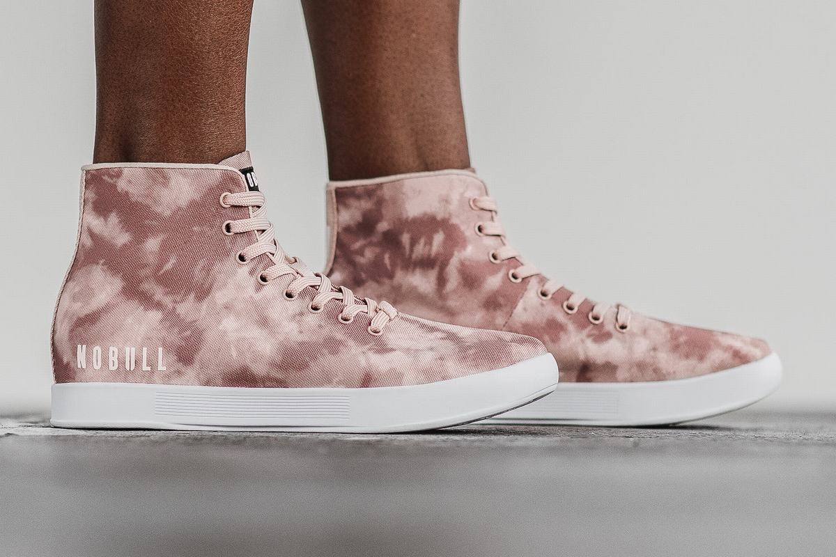 Nobull High-Top Tie-Dye Canvas Trainer Skor Dam Rosa | RO9345180