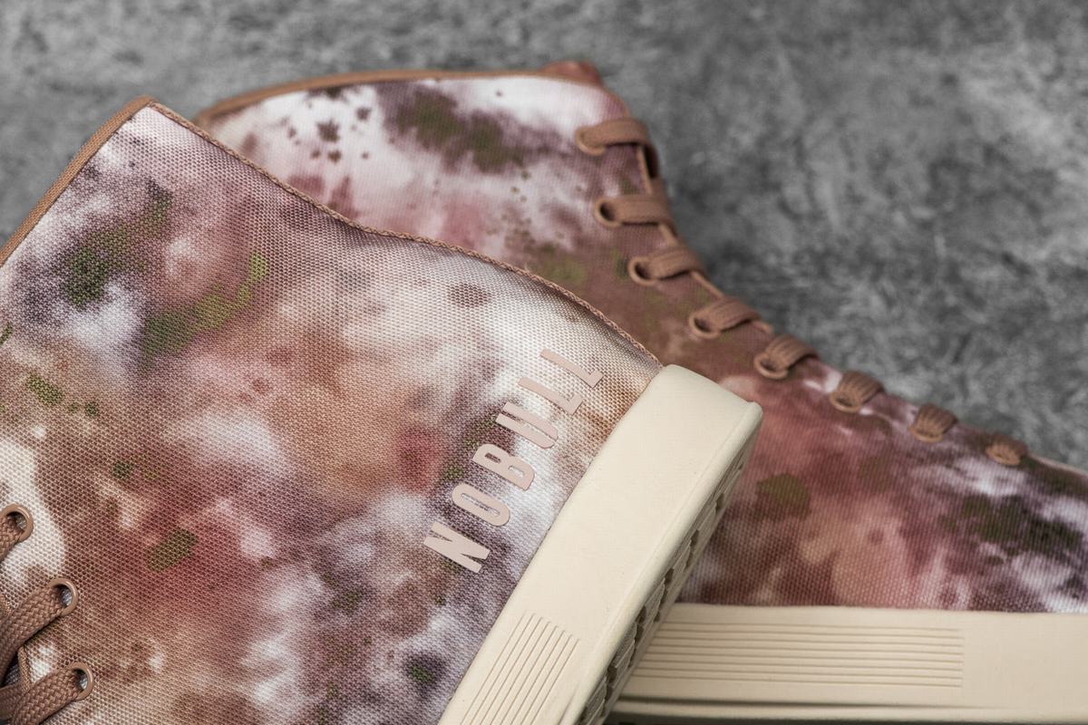 Nobull High-Top Tie-Dye Canvas Trainer Skor Herr Bruna Khaki | SP2371948