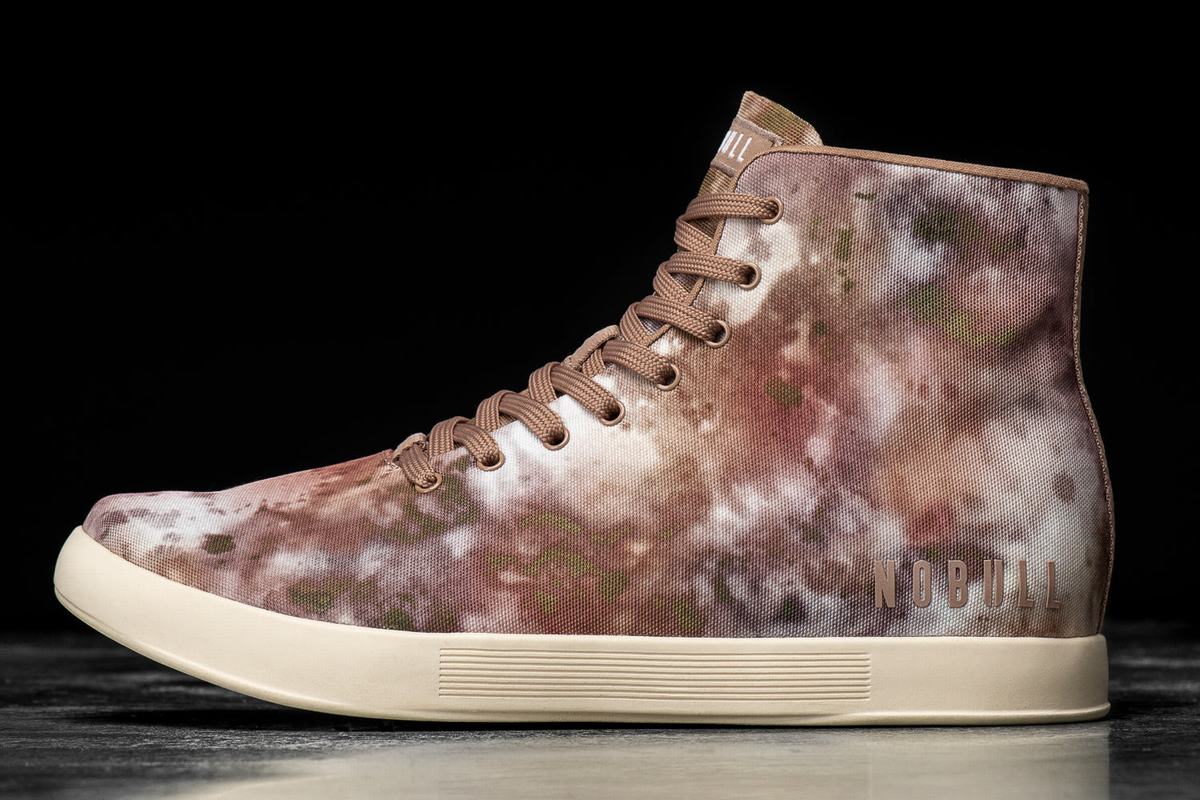 Nobull High-Top Tie-Dye Canvas Trainer Skor Herr Bruna Khaki | SP2371948