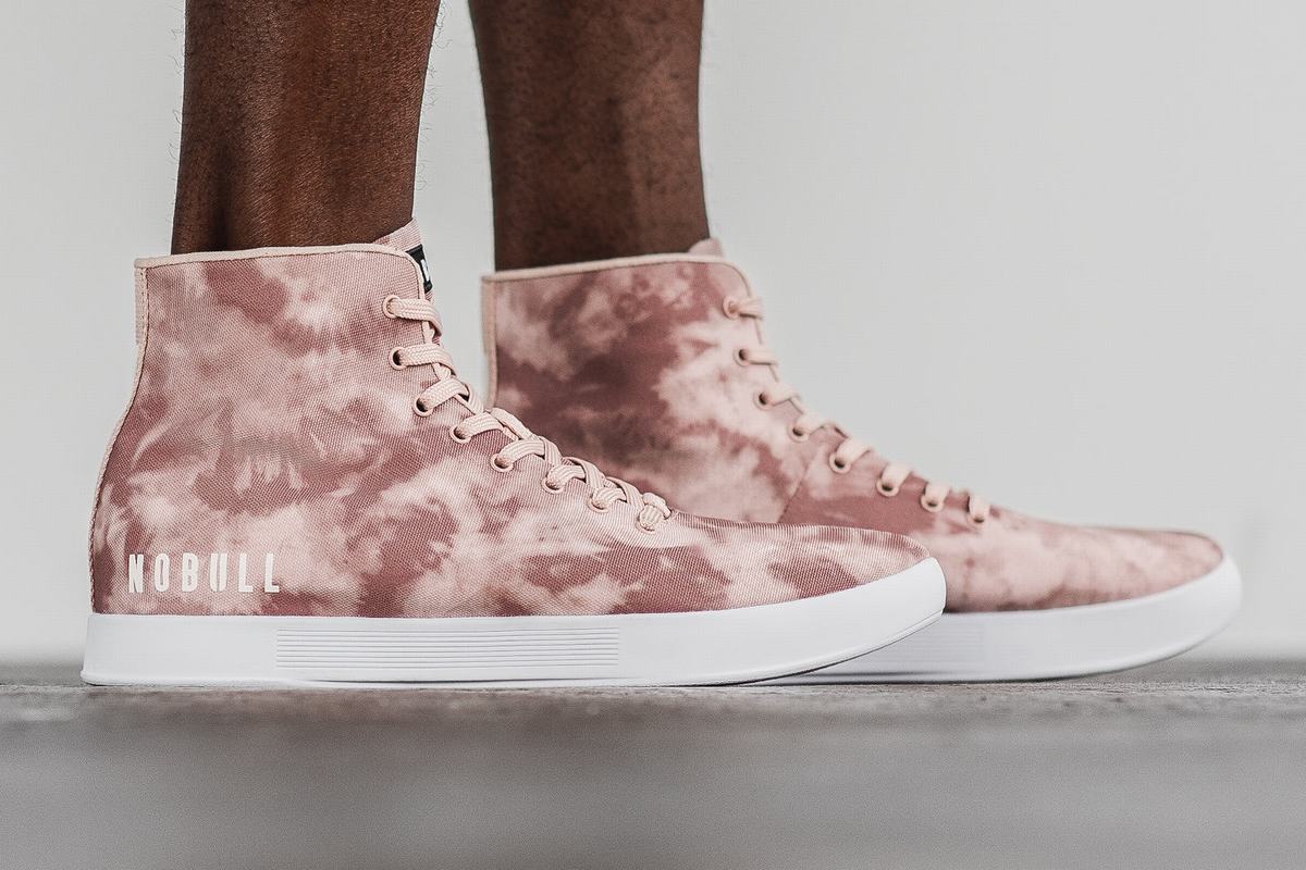 Nobull High-Top Tie-Dye Canvas Trainer Skor Herr Rosa | SV1243765