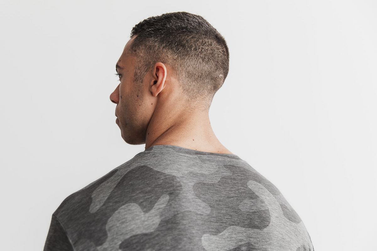 Nobull Horns T-Shirt Herr Grå Camo | HP1653490